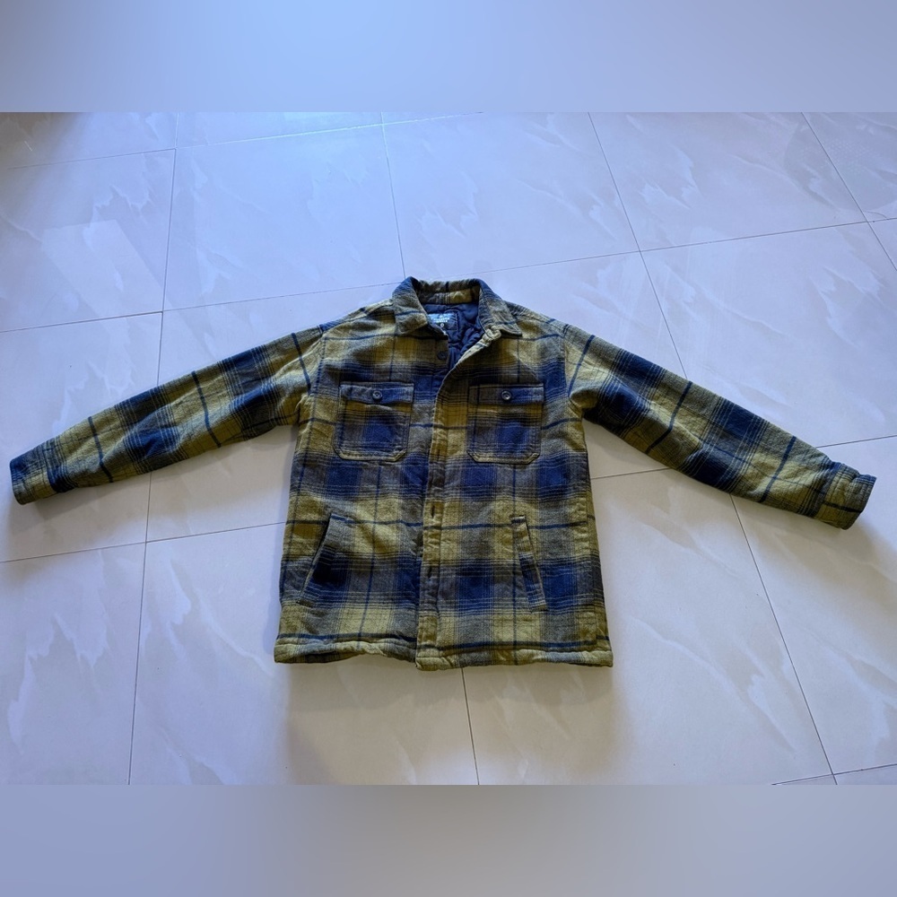 - Men’s Houston White- green/ yellow plaid jacket Size S winter shirt - Picture 14 of 14